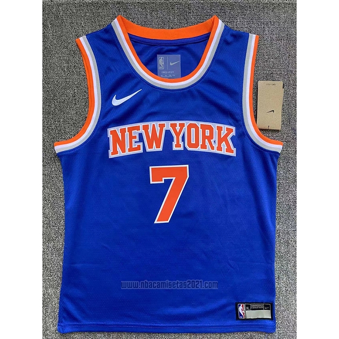 Camiseta Nino New York Knicks Carmelo Anthony #7 Icon Azul